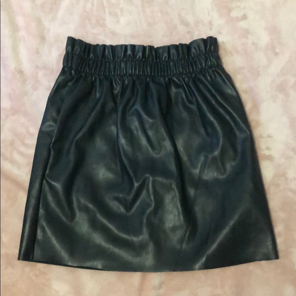H&M faux leather skirt